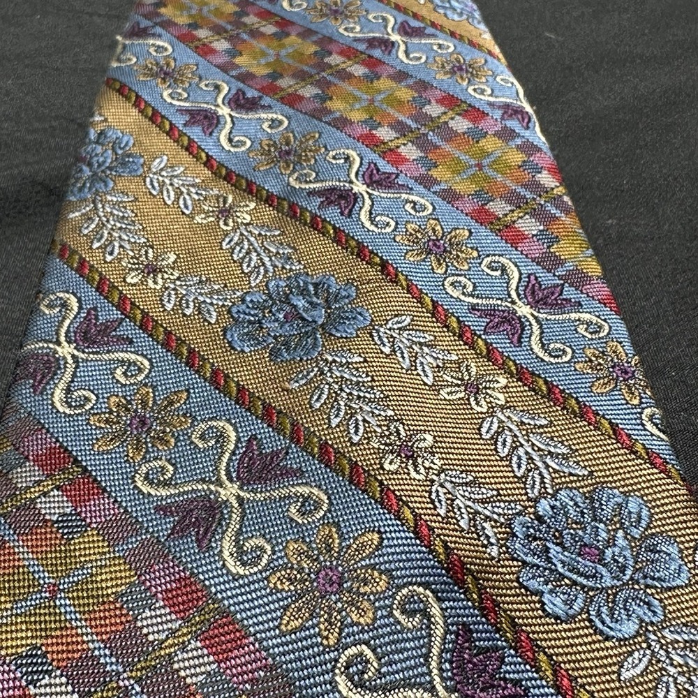 Bracers Tie Floral Geometric Paisley Print‎ Spring Daisies Woven Summer Colorful